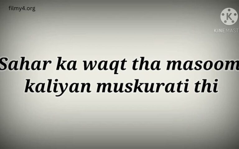 Sahar Ka Waqt Tha Masoom Kaliyan Muskurati Thi Lyrics